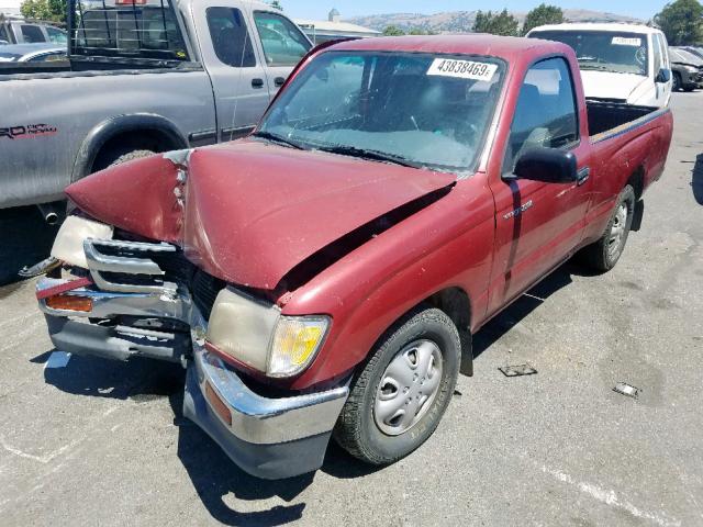 4TANL42N9VZ307159 - 1997 TOYOTA TACOMA RED photo 2