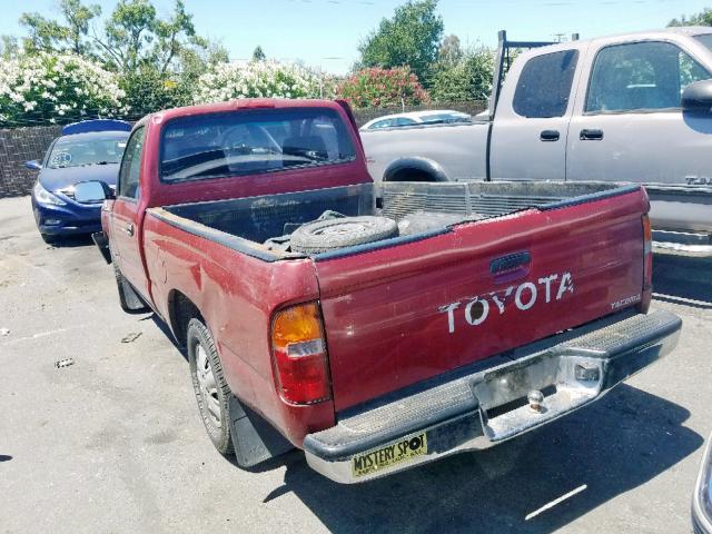 4TANL42N9VZ307159 - 1997 TOYOTA TACOMA RED photo 3