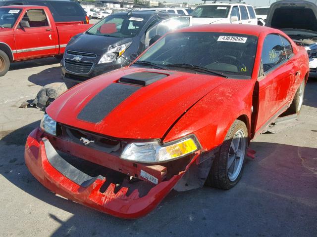 1FAFP42R94F141473 - 2004 FORD MUSTANG MA RED photo 2