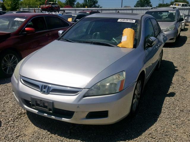 1HGCM66536A057398 - 2006 HONDA ACCORD EX SILVER photo 2