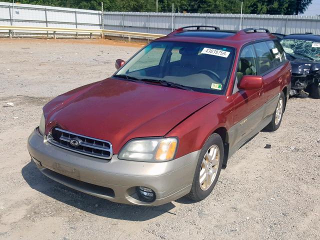 4S3BH686327666860 - 2002 SUBARU LEGACY OUT MAROON photo 2