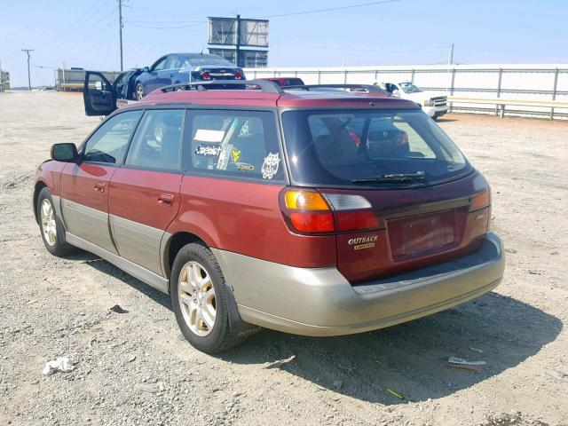 4S3BH686327666860 - 2002 SUBARU LEGACY OUT MAROON photo 3