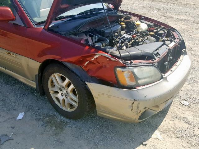 4S3BH686327666860 - 2002 SUBARU LEGACY OUT MAROON photo 9