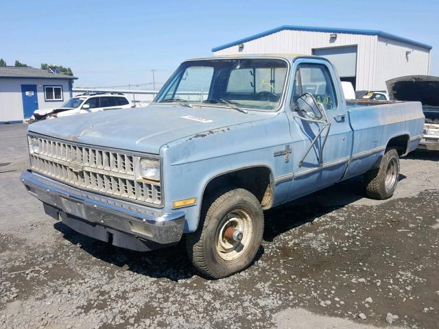 2GCEK14H3C1185823 - 1982 CHEVROLET K10 BLUE photo 2