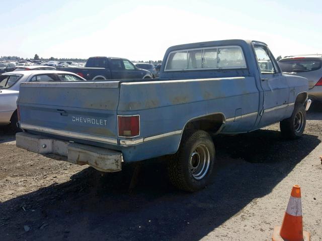 2GCEK14H3C1185823 - 1982 CHEVROLET K10 BLUE photo 4