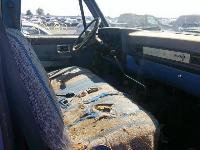 2GCEK14H3C1185823 - 1982 CHEVROLET K10 BLUE photo 5