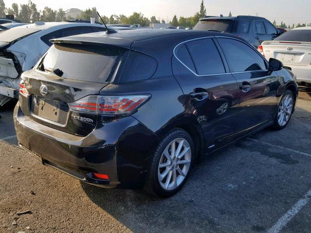 JTHKD5BHXD2131278 - 2013 LEXUS CT 200 BLACK photo 4