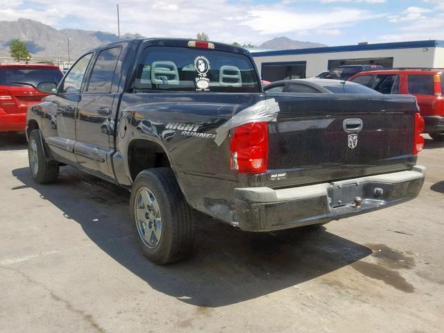 1D7HE48K76S692617 - 2006 DODGE DAKOTA QUA BLACK photo 3