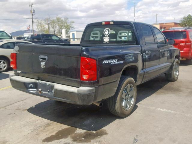 1D7HE48K76S692617 - 2006 DODGE DAKOTA QUA BLACK photo 4