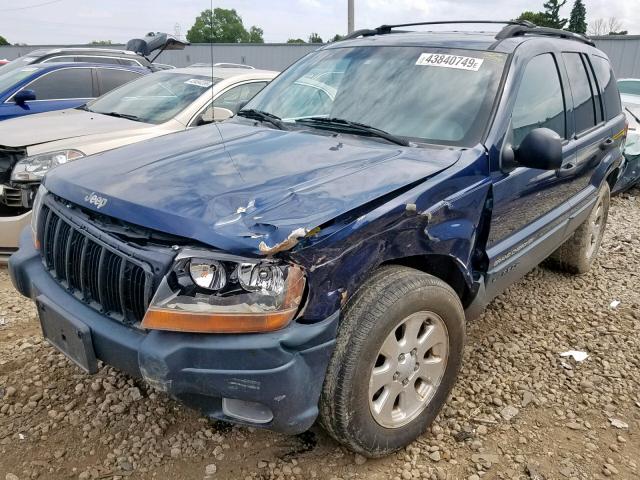 1J4GW48N71C553730 - 2001 JEEP GRAND CHER BLUE photo 2