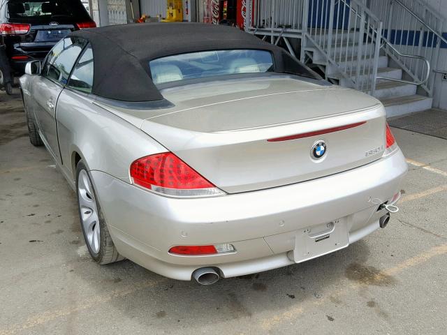 WBAEK13577CN82438 - 2007 BMW 650 I GOLD photo 3