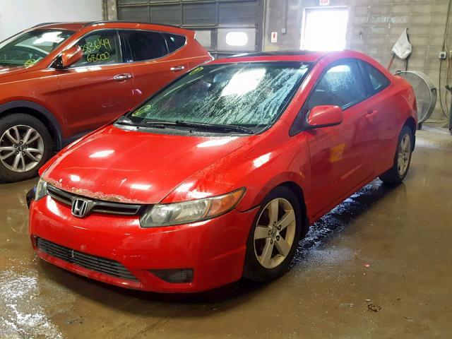 2HGFG12908H502278 - 2008 HONDA CIVIC EXL RED photo 2