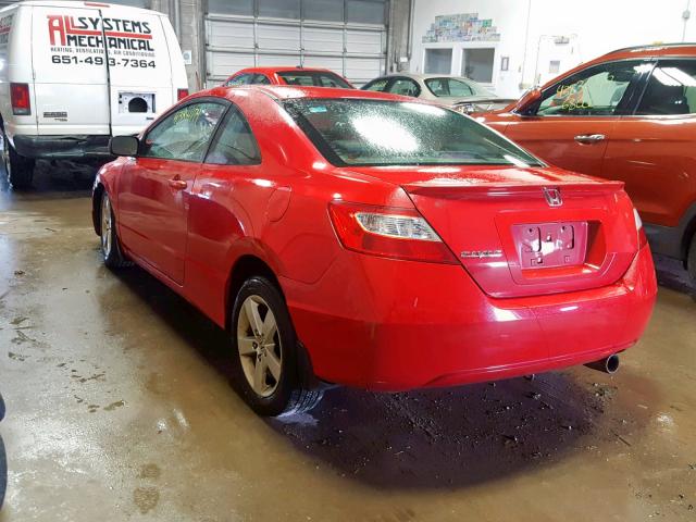 2HGFG12908H502278 - 2008 HONDA CIVIC EXL RED photo 3