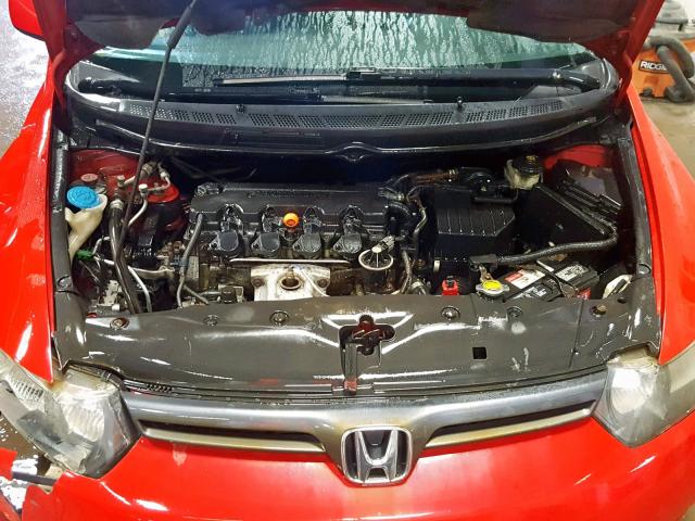 2HGFG12908H502278 - 2008 HONDA CIVIC EXL RED photo 7