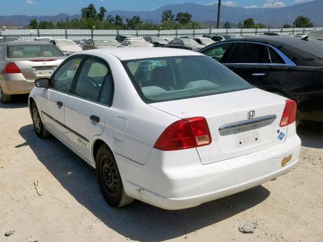 1HGEN26451L000137 - 2001 HONDA CIVIC GX WHITE photo 3