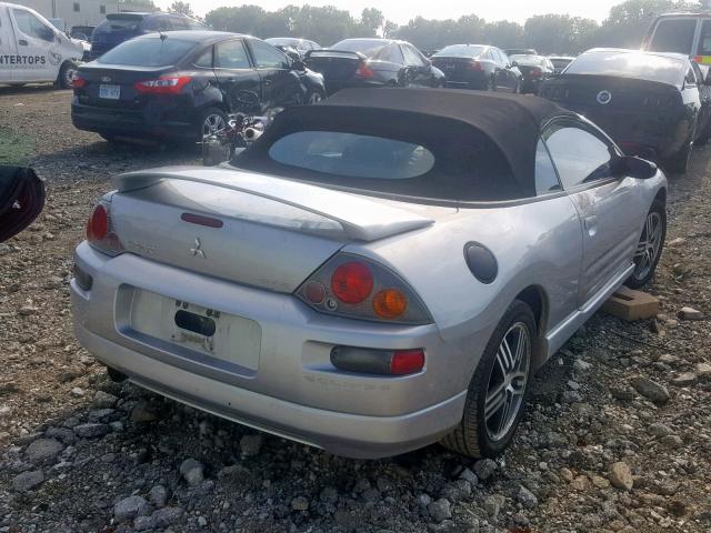 4A3AE75H33E111000 - 2003 MITSUBISHI ECLIPSE SP SILVER photo 4