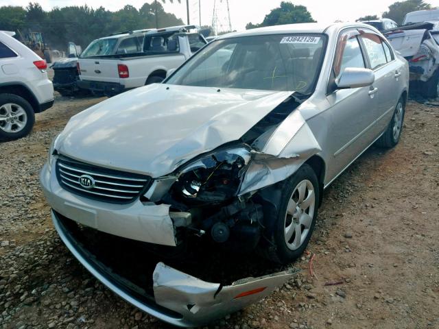 KNAGE123375152152 - 2007 KIA OPTIMA SILVER photo 2