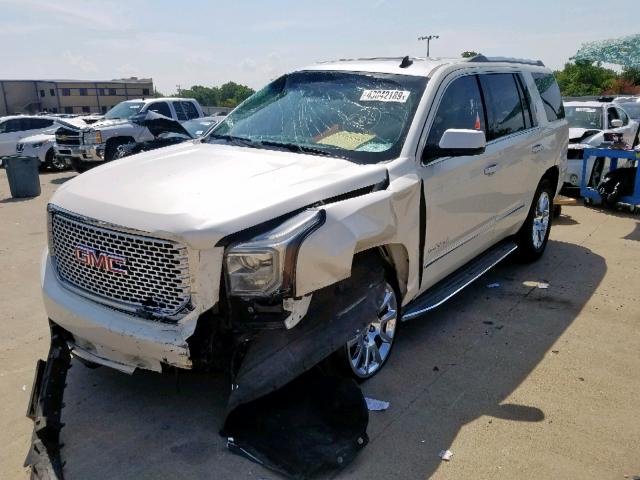 1GKS1CKJ4FR155947 - 2015 GMC YUKON DENA WHITE photo 2