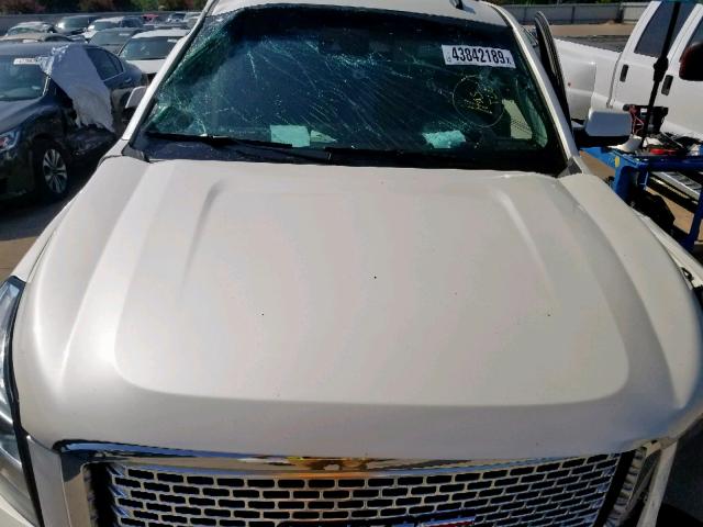 1GKS1CKJ4FR155947 - 2015 GMC YUKON DENA WHITE photo 7