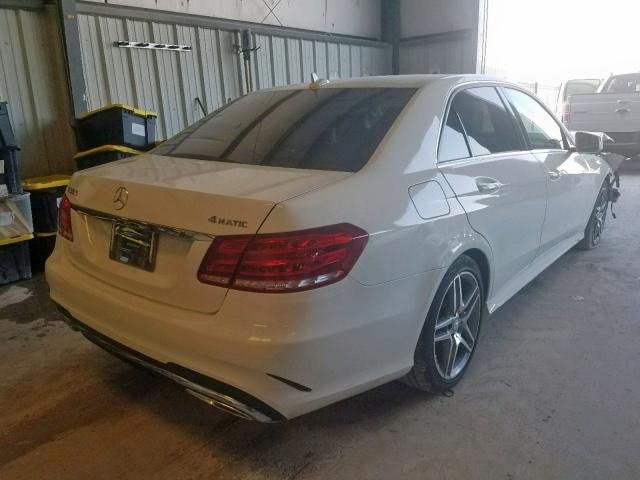 WDDHF9BB4EA820285 - 2014 MERCEDES-BENZ E 550 4MAT WHITE photo 4