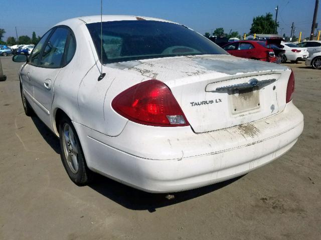 1FAFP52U9YG127065 - 2000 FORD TAURUS LX WHITE photo 3