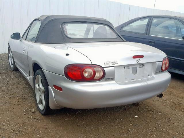 JM1NB353430301279 - 2003 MAZDA MX-5 MIATA SILVER photo 3