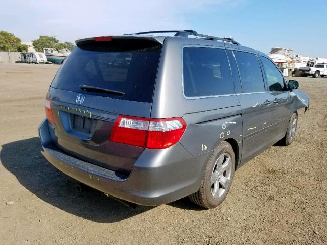 5FNRL387X7B068027 - 2007 HONDA ODYSSEY EX GRAY photo 4