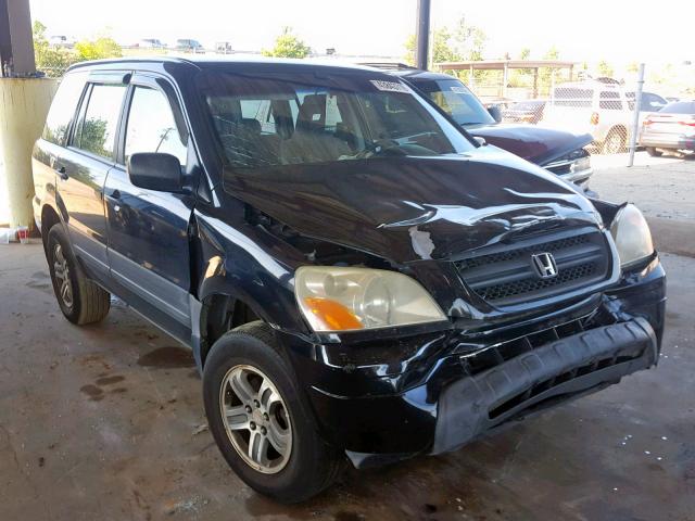 2HKYF18135H573022 - 2005 HONDA PILOT LX BLACK photo 1