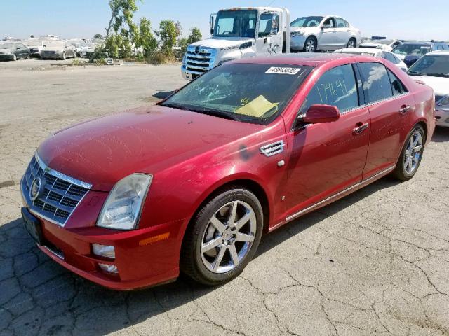 1G6DZ67AX80174195 - 2008 CADILLAC STS BURGUNDY photo 2