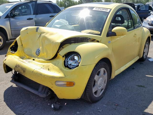 3VWCS21C31M411626 - 2001 VOLKSWAGEN NEW BEETLE ყვითელი ფოტო 2
