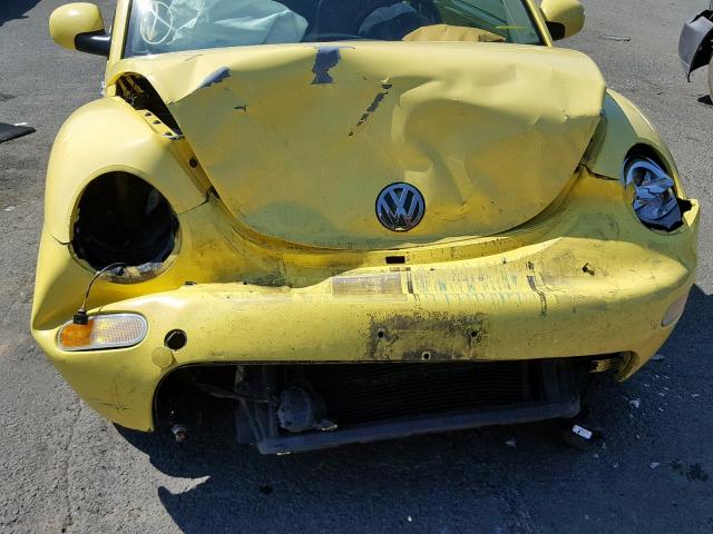 3VWCS21C31M411626 - 2001 VOLKSWAGEN NEW BEETLE ყვითელი ფოტო 9