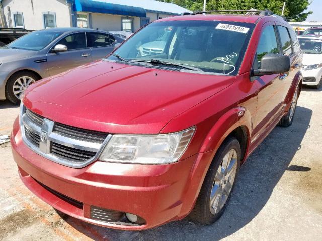 3D4GG67V39T170693 - 2009 DODGE JOURNEY R/ RED photo 2