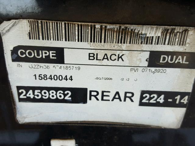 1G2ZH361574185719 - 2007 PONTIAC G6 GT BLACK photo 10