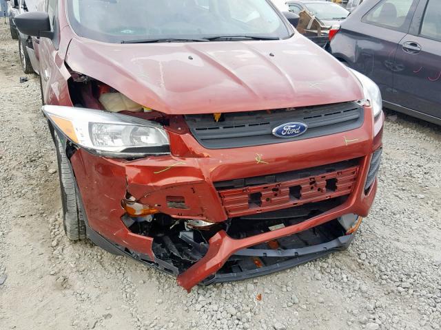 1FMCU0F72FUA03100 - 2015 FORD ESCAPE S MAROON photo 9