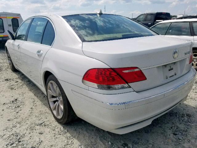 WBAHN83557DT65090 - 2007 BMW 750 WHITE photo 3