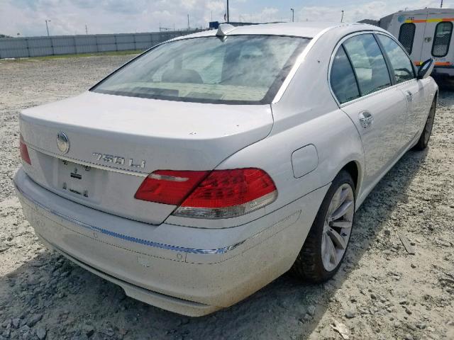 WBAHN83557DT65090 - 2007 BMW 750 WHITE photo 4