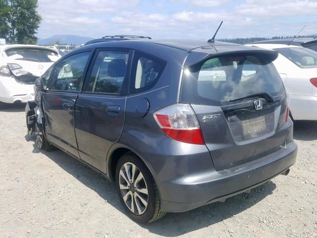 JHMGE8H53DC070304 - 2013 HONDA FIT SPORT GRAY photo 3