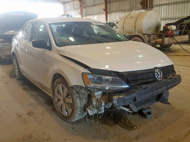 3VW2K7AJXCM348924 - 2012 VOLKSWAGEN JETTA BASE WHITE photo 1