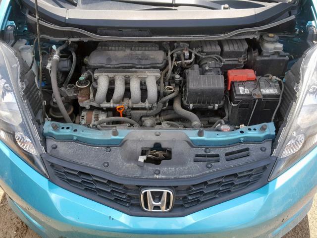 JHMGE8H58DC026010 - 2013 HONDA FIT SPORT TEAL photo 7