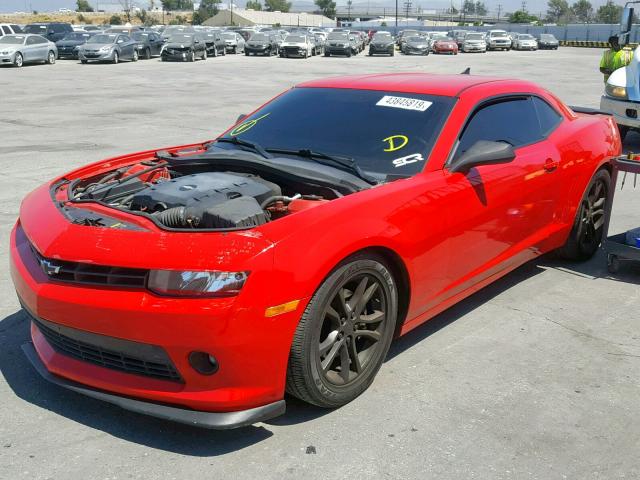 2G1FA1E32F9250802 - 2015 CHEVROLET CAMARO LS RED photo 2