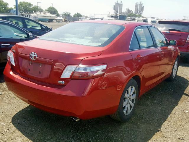 4T1BB46K39U102378 - 2009 TOYOTA CAMRY HYBR RED photo 4