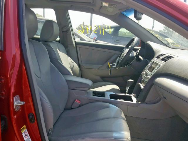 4T1BB46K39U102378 - 2009 TOYOTA CAMRY HYBR RED photo 5