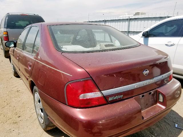 1N4DL01D1YC198257 - 2000 NISSAN ALTIMA XE MAROON photo 3