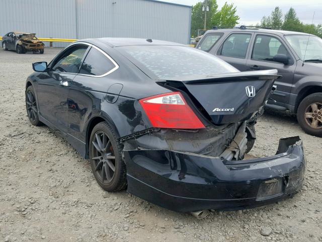 1HGCS22848A001276 - 2008 HONDA ACCORD EXL BLACK photo 3