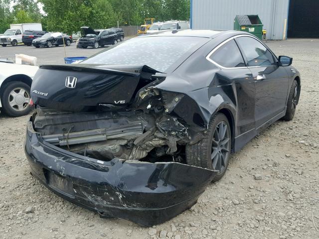 1HGCS22848A001276 - 2008 HONDA ACCORD EXL BLACK photo 4