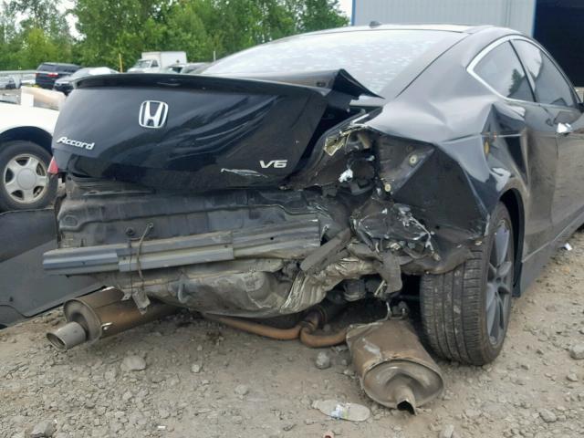 1HGCS22848A001276 - 2008 HONDA ACCORD EXL BLACK photo 9