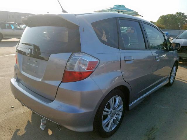 JHMGE88479S022308 - 2009 HONDA FIT SPORT BLUE photo 4