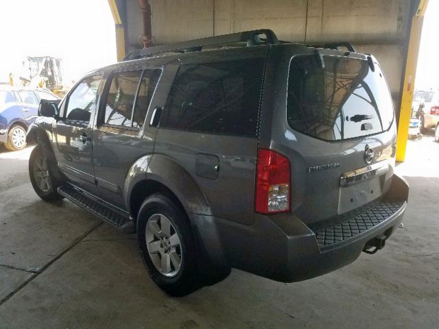 5N1AR18U98C666559 - 2008 NISSAN PATHFINDER GRAY photo 3