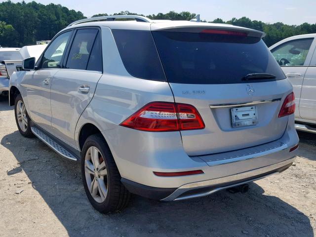 4JGDA5JBXDA117981 - 2013 MERCEDES-BENZ ML 350 SILVER photo 3