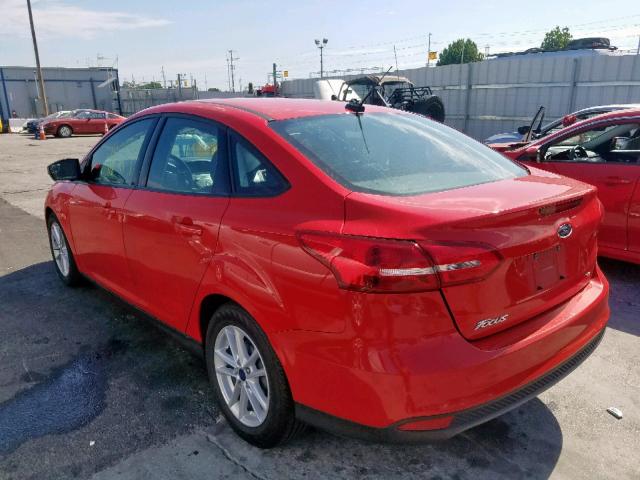1FADP3F24HL285602 - 2017 FORD FOCUS SE RED photo 3